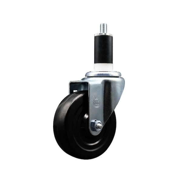 4'' Soft Rubber Wheel Swivel 1-3/8'' Expanding Stem Caster